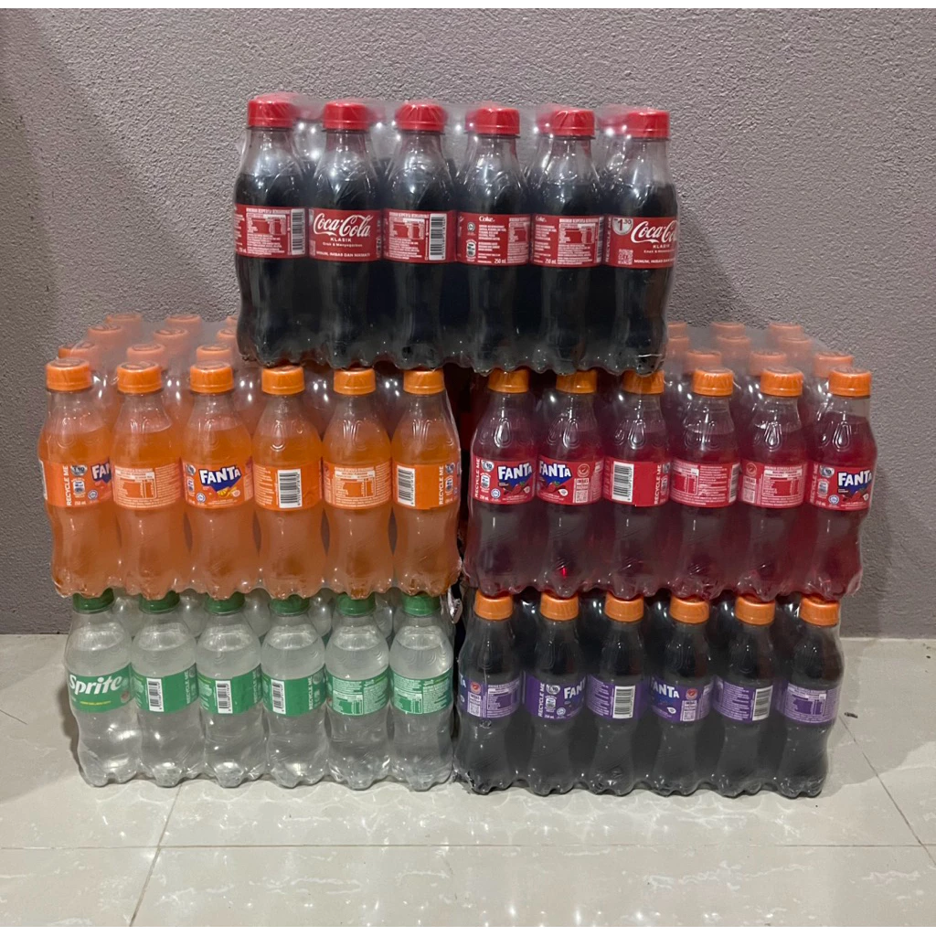 น้ำอัดลมโค้ก,แฟนต้า(ขนาดเล็ก250ml)แพ็ค24ขวด มาเล
