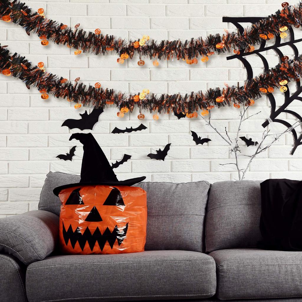 เส้น สายรุ้ง ตกแต่ง ฮาโลวีน ประดับงาน ปาร์ตี้ 2m. Halloween Tinsel String Garland Party Backdrop Decoration