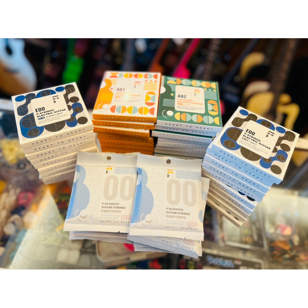 F-Strings สายกีตาร์โปร่ง👉🏿สายกีตาร์ไฟฟ้า เคลือบกันสนิม เกรด Premiumใช้งานได้นานกว่าสายธรรมดา 4เท่าในราคาเบาเบาคุณต้องลอง