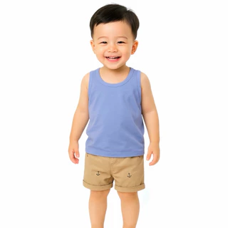 เสื้อกล้าม เด็กชาย-เด็กหญิง 16 สี 3 ไซส์ ผ้าคอตตอนสีพื้น Tank Tops for Kids unisex
