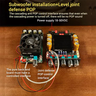 ZK-SUB600 แอมป์ขับเสียงกลาง DC 18-50V Tpa3255 2.0 + ช่อง 300W + 300W