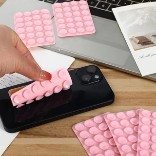 แผ่นซิลิโคนสองด้านสำหรับยึดโทรศัพท์มือถือ แผ่นดูดยางซิลิโคนแบบมีกาวในตัวพร้อมถ้วยดูดสำหรับแผ่นยึด