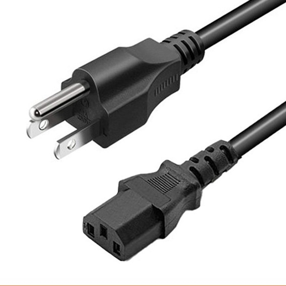 สาย AC Power 3ขา US แกนทองแดงแท้ 3x18AWG / สายไฟ type C7 หรือหัวเลข 8 ยาว 1.5m