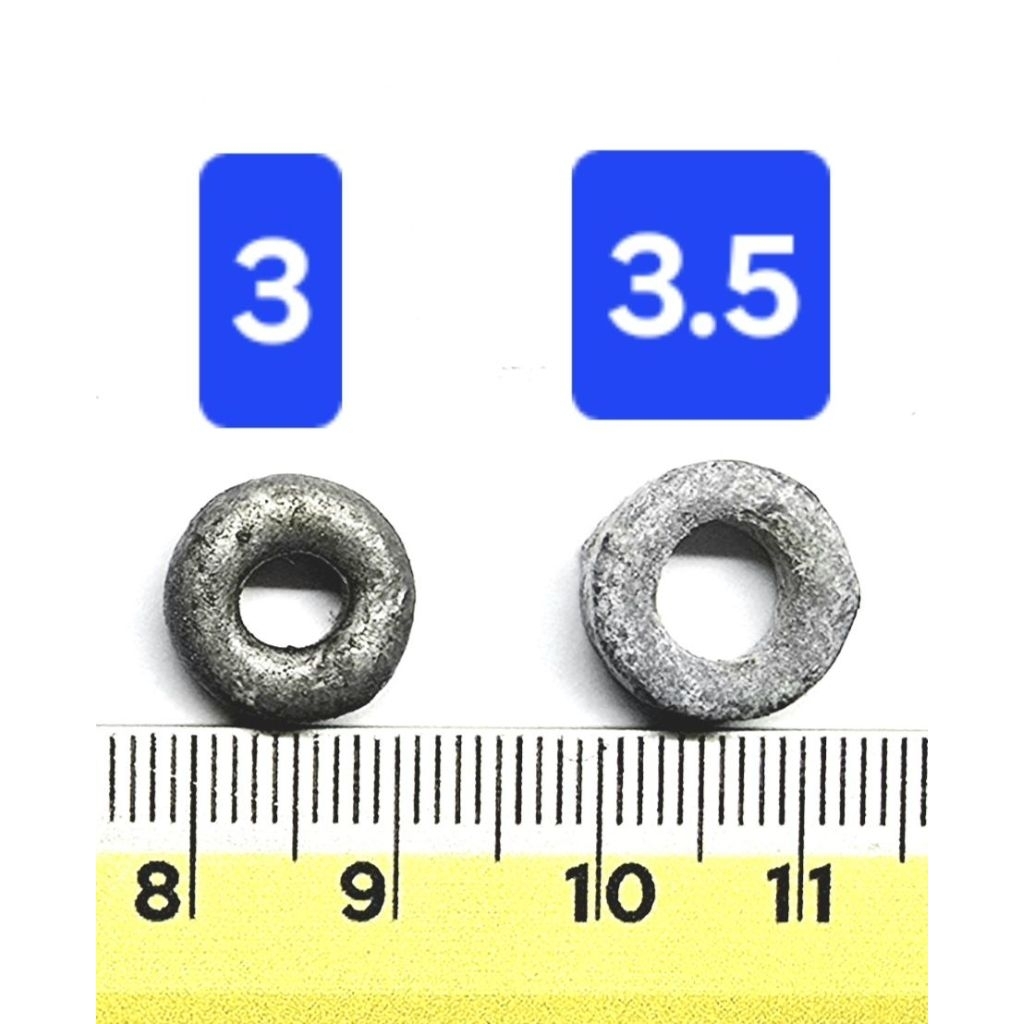 ตะกั่ววง ทุ่นถ่วงน้ำหนักอวนจับปลา มีเบอร์ 1 - 1.5 - 2 - 2.5 -3 - 3.5 - 5 - 6 รุ่นแบ่งขาย 0.50 กิโลกรัม - รูปที่ 5