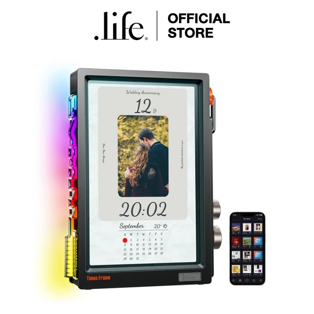 กรอบรูปดิจิตอล Divoom Times Frame - Black / Pink / White By Dotlife