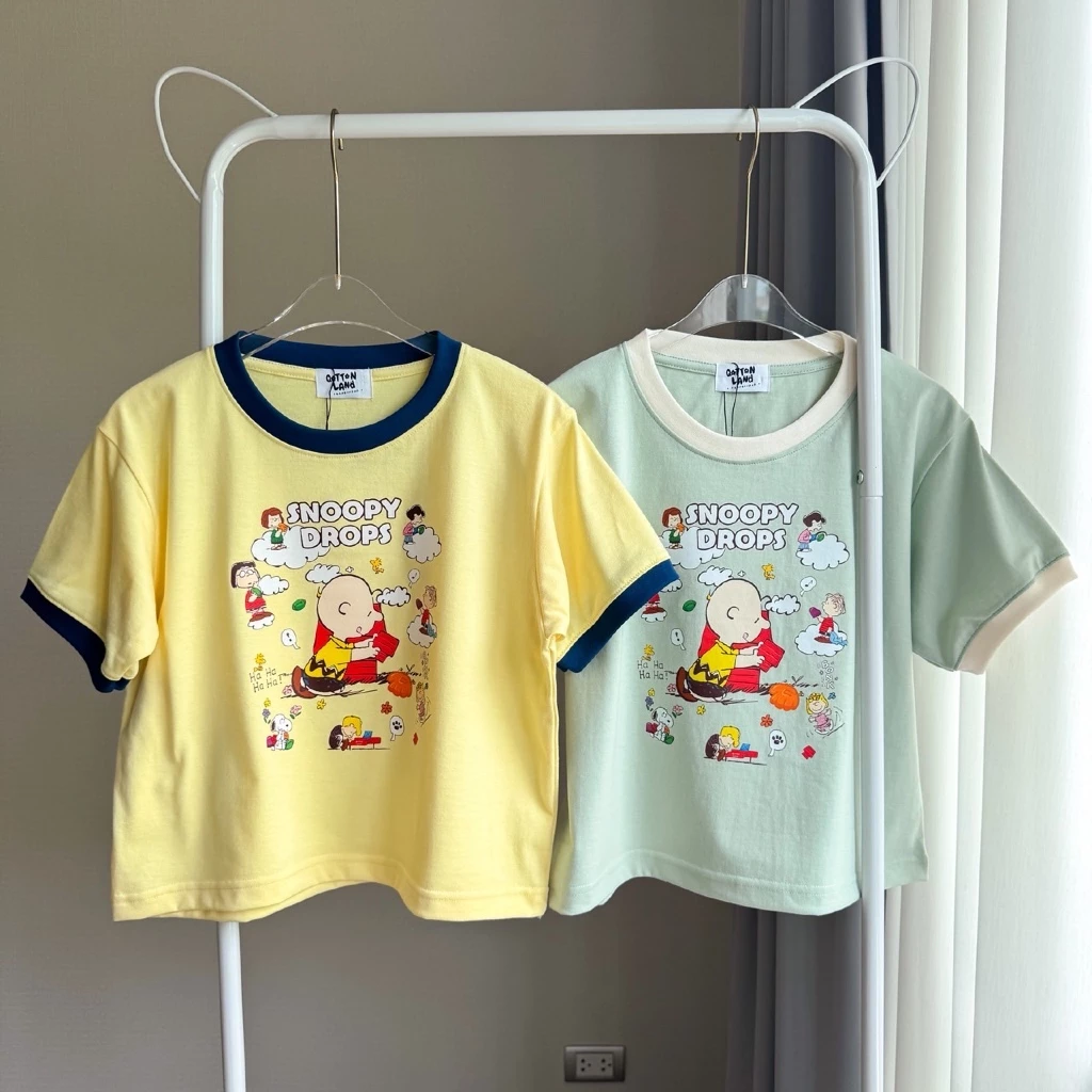 เสื้อครอป อก38” QL ลายสนูปปี้