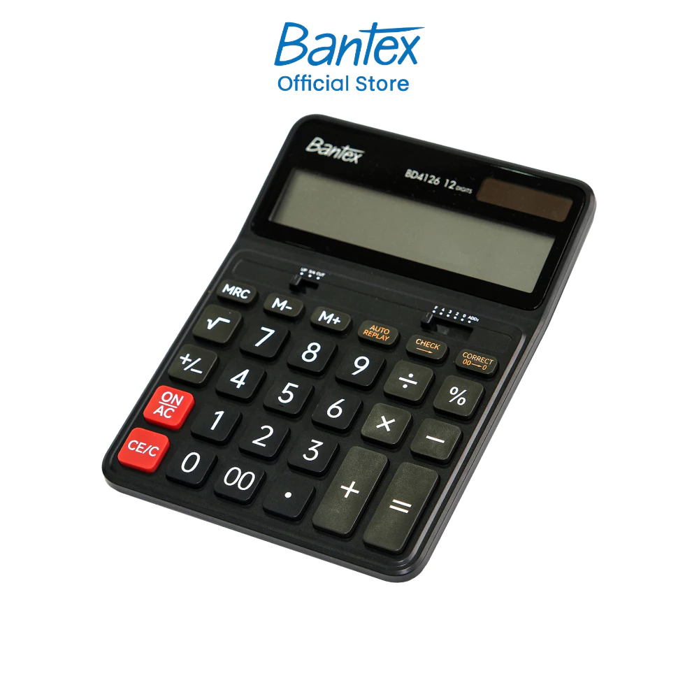 [ของแถมฟรี] Bantex เครื่องคิดเลข หน้าจอ 12หลัก 240ฟังก์ชัน ปุ่มใหญ่ จอใหญ่ ประหยัดพลังงาน Calculator
