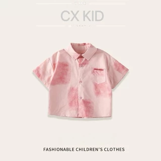 MC095 พร้อมส่ง เสื้อเชิ้ตเด็ก เสื้อแขนสั้นเด็ก ผ้าดี ใส่สบาย เท่และมีสไตล์ สินค้าพร้อมส่ง