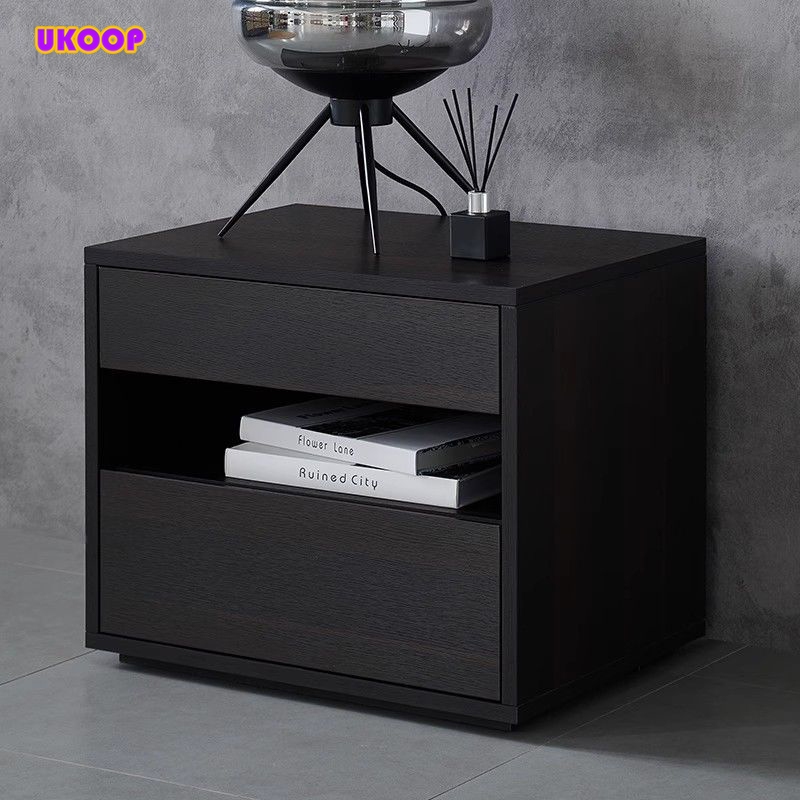 ลิ้นชักโต๊ะข้างเตียงไม้แข็งตู้ Mimimalism ห้องนอน Nightstand ตู้เก็บข้างเตียงนอร์ดิก