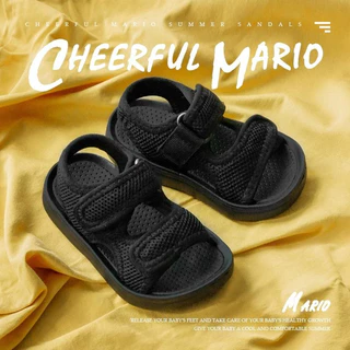 จัดส่งจากประเทศไทย  รองเท้าเด็ก รองเท้าแตะ Cheerful Mario ของแท้ รองเท้ารัดส้นสำหรับเด็ก