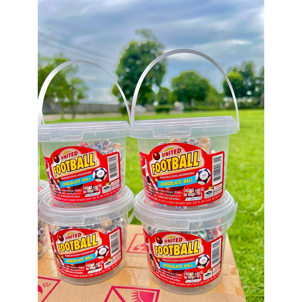 (ยกลัง12ถัง) UNITED FOODBALL ช็อกโกแลตฟุตบอล ยูไนเต็ด  (รุ่นถัง) น้ำหนัก 190 กรัม/60เม็ด - รูปที่ 5