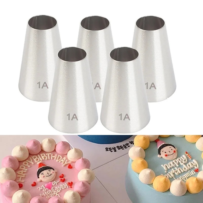 หัวบีบครีม 1A 2A 3A หัวบีบกลม หัวบีบมาการอง