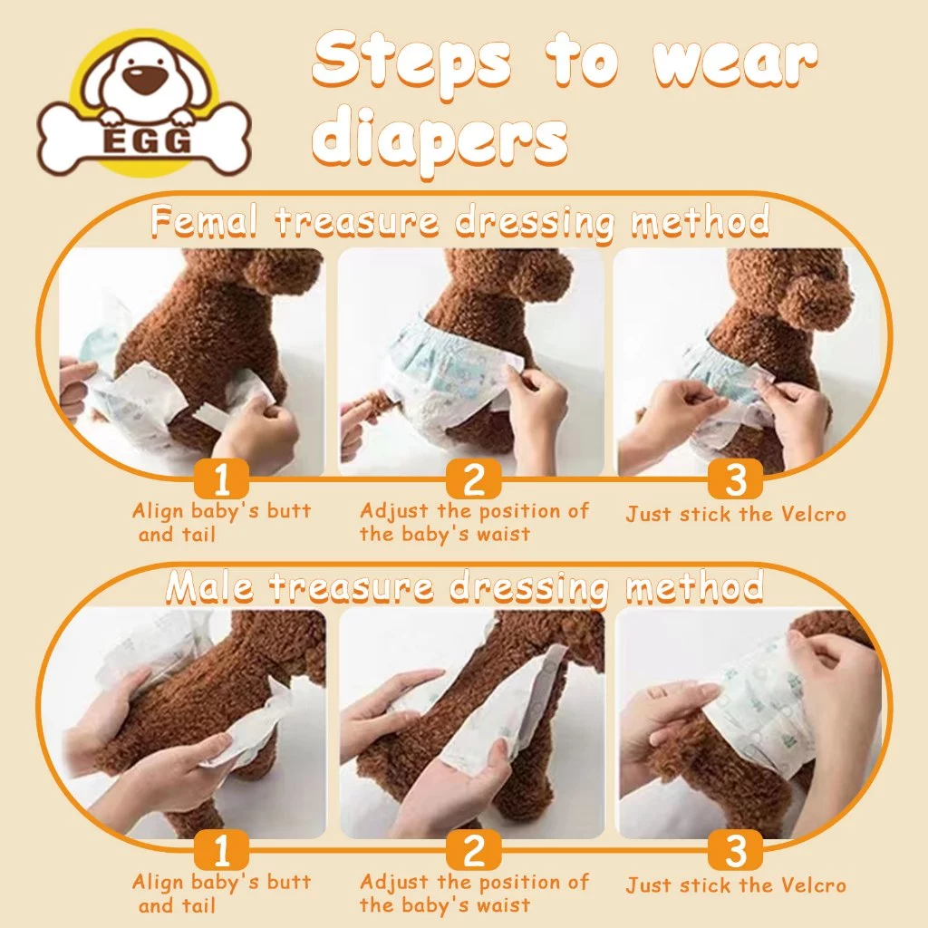 EGG ผ้าอ้อมสุนัข/แมว ดูดซับเร็ว XXS-XL Dog Diaper thumbnail 9