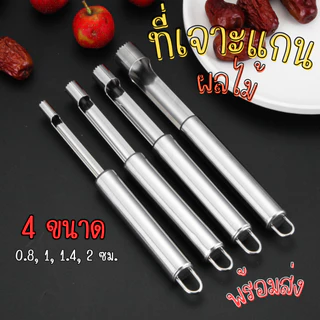 อุปกรณ์เจาะแกนผลไม้ ที่เจาะแกนผลไม้ ไม้เจาะแกนผลไม้ สแตนเลส 4 ขนาด ที่เจาะเม็ดมะยงชิด