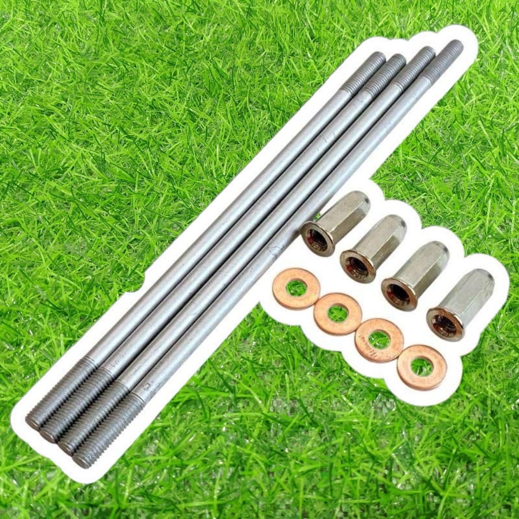 เสาเสื้อแต่ง พร้อมน็อตมีขนาด 8.7/9/9.5/10 นิ้วใส่เวฟ125-MIo-โซนิค และอื่นๆ ส่งของเร็ว