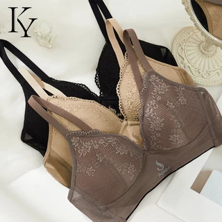 KY.Life-101 【ลูกไม้ลายไทย】คัพซิลค์ไฮเอนด์วีลึก ยกอกเน้นสัดส่วนเว้าโค้ง สัมผัสนุ่มละลายไร้กดอัด เอกลักษณ์ซู่ซ่าคลาสสิคสยา