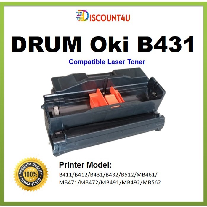 OKI  B431 OKI 44574303 DRUM เครื่องพิมพ์ที่รองรับ OKIB411 / OKIB412 / OKIB431 / OKIB432 / O