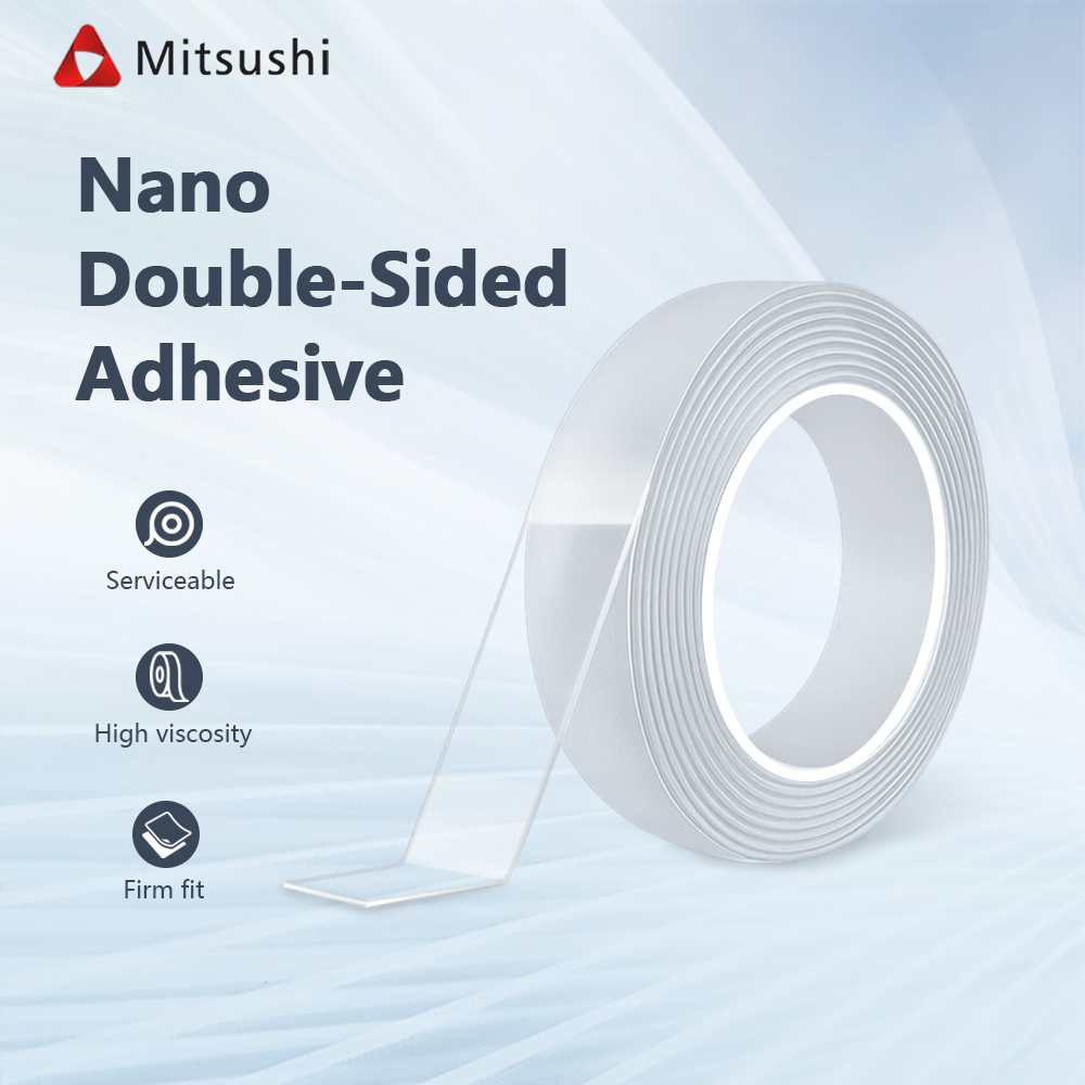 Mitsushi เทปกาวนาโน 2/3M แบบสองหน้า เทปกาว 2 หน้านาโน อเนกประสงค์ เหนียว แข็งแรง ใส
