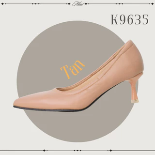 K9635รองเท้าคัชชูปลายแหลมส้นสูง2นิ้วงานบุนวมนุ่ม 360องศา บุสปองค์รอบทรง ให้ความสัมผัสนุ่ม สบายเท้า