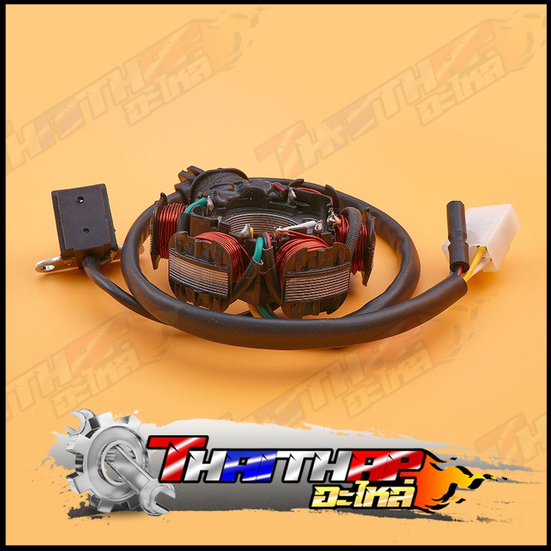 มัดไฟ ฟิลคอยล์ wave100z wave100s nice สตาร์ทเท้า สินค้าคุณภาพ พร้อมใช้งาน มัดไฟเวฟ100s น็อตยึด2รู ปลั๊ก4ขา - รูปที่ 4