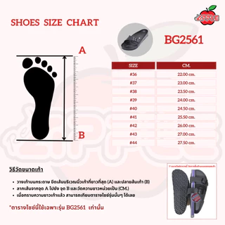 Red Apple รองเท้าแตะ รุ่น BG2561 สีขาว #36 - #44