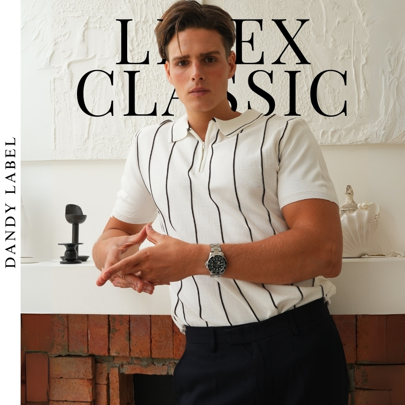 DANDY LABEL | [3สี] เสื้อไหมพรมผู้ชาย รุ่น Linex Classic Zip คอปกซิป แขนสั้น สไตล์เกาหลี ใส่สบาย ไม่ร้อน ทรงสวยมาก