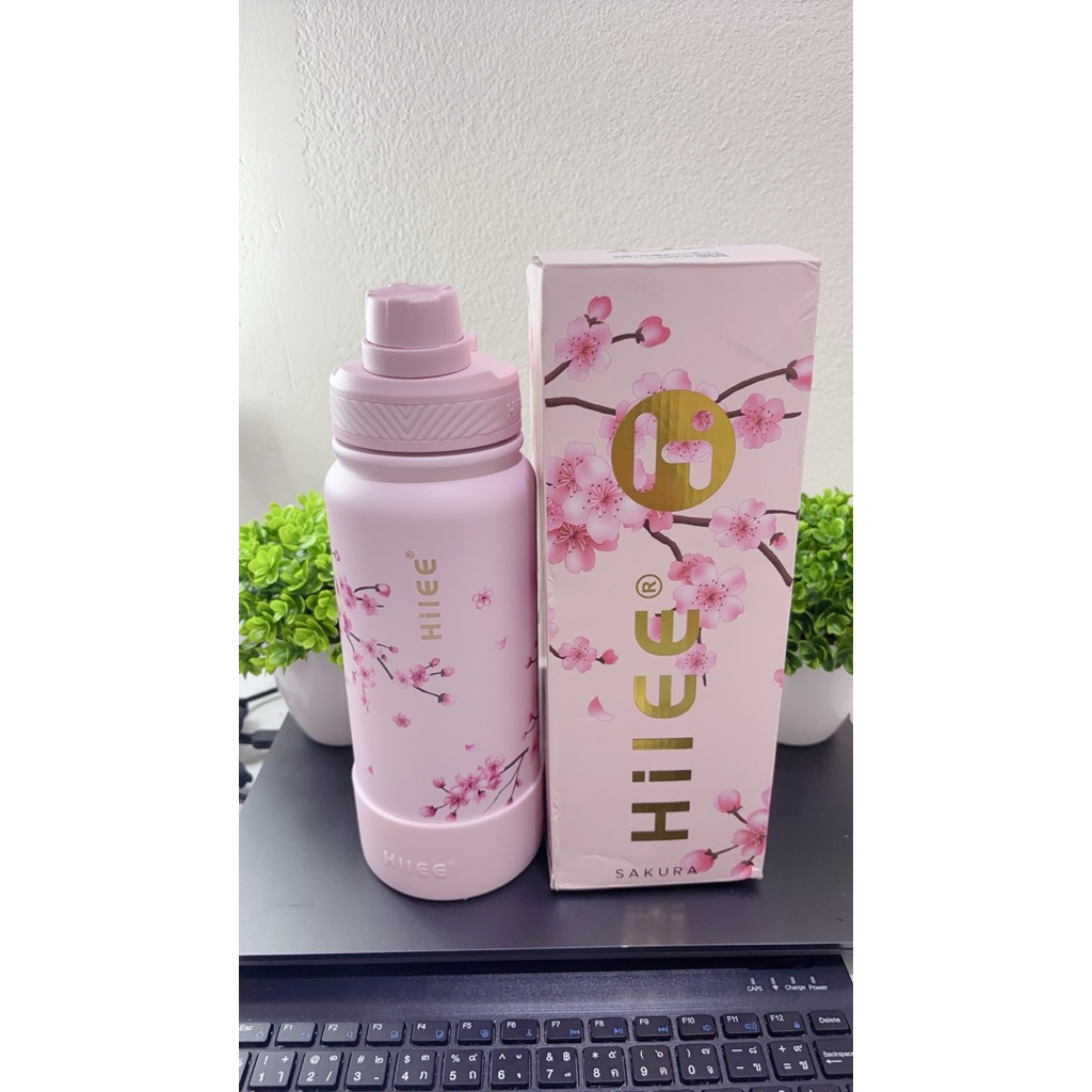 Hileeขวดน้ำลายดอกไม้เก็บอุณหภูมิร้อนเย็นขนาด600ml