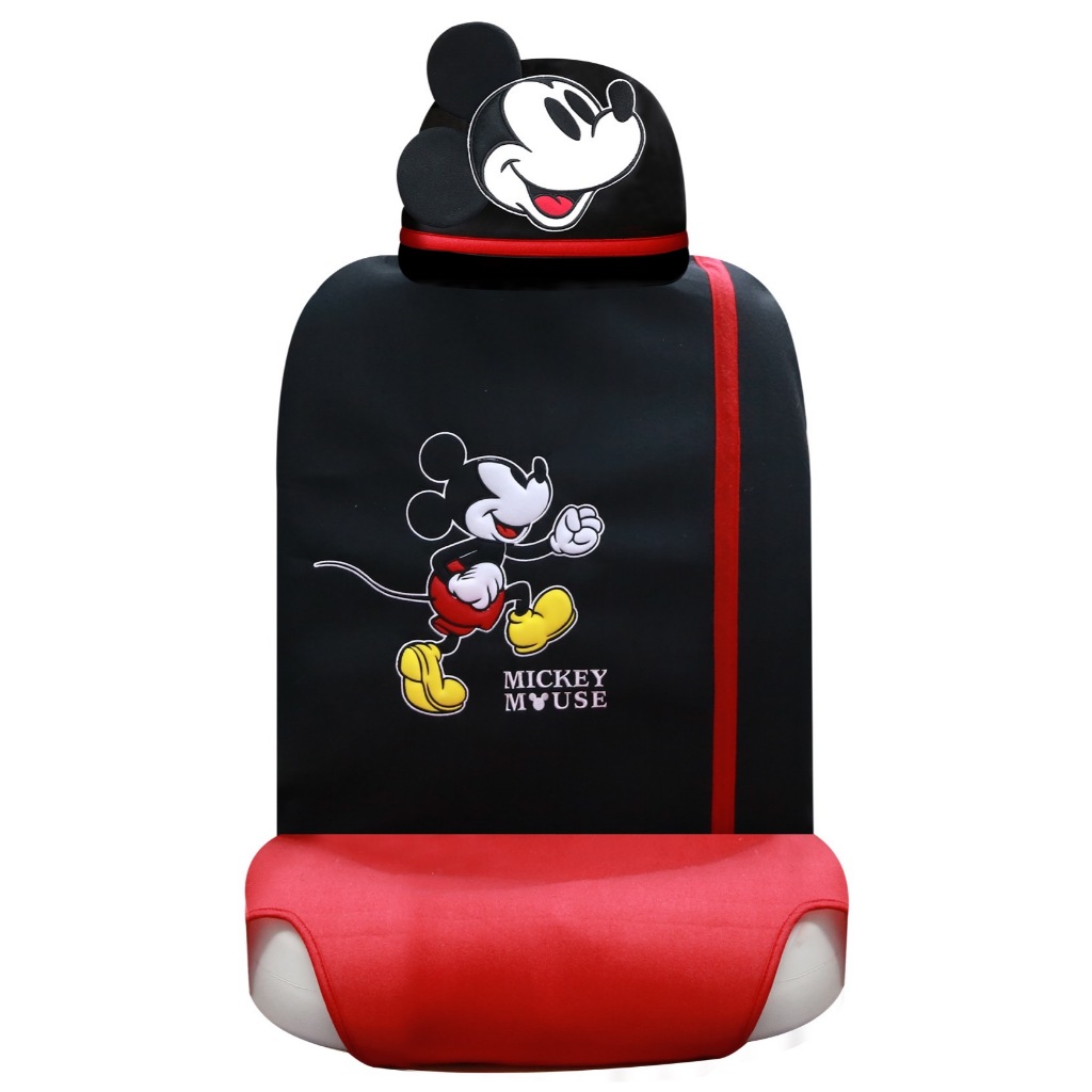 หุ้มเบาะรถยนต์#หุ้มหัวเบาะ ลาย#Mickey#มิกกี้ดำ ลิขสิทธิ์แท้