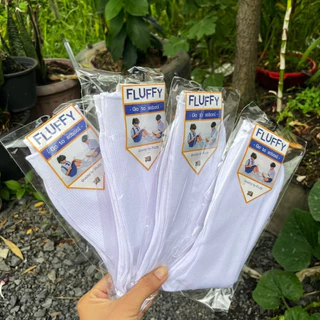 (สินค้ายอดฮิต) ถุงเท้านักเรียน ข้อยาว สีขาว ขนาด 5-7/7-9/9-12ฟรีไซร์ แพ็ค6คู่12คู่ พร้อมส่ง