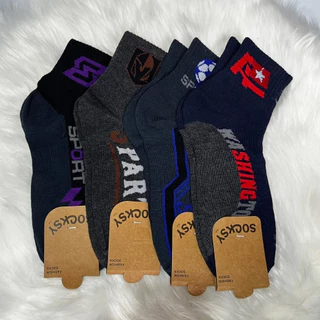ถุงเท้าใส่ทำงาน ผู้ชาย ข้อกลาง Freesize 40-45 1แพ็ค12คู่ ผ้านุ่ม ระบายอากาศดี ขายดี 6,000+ ชิ้น