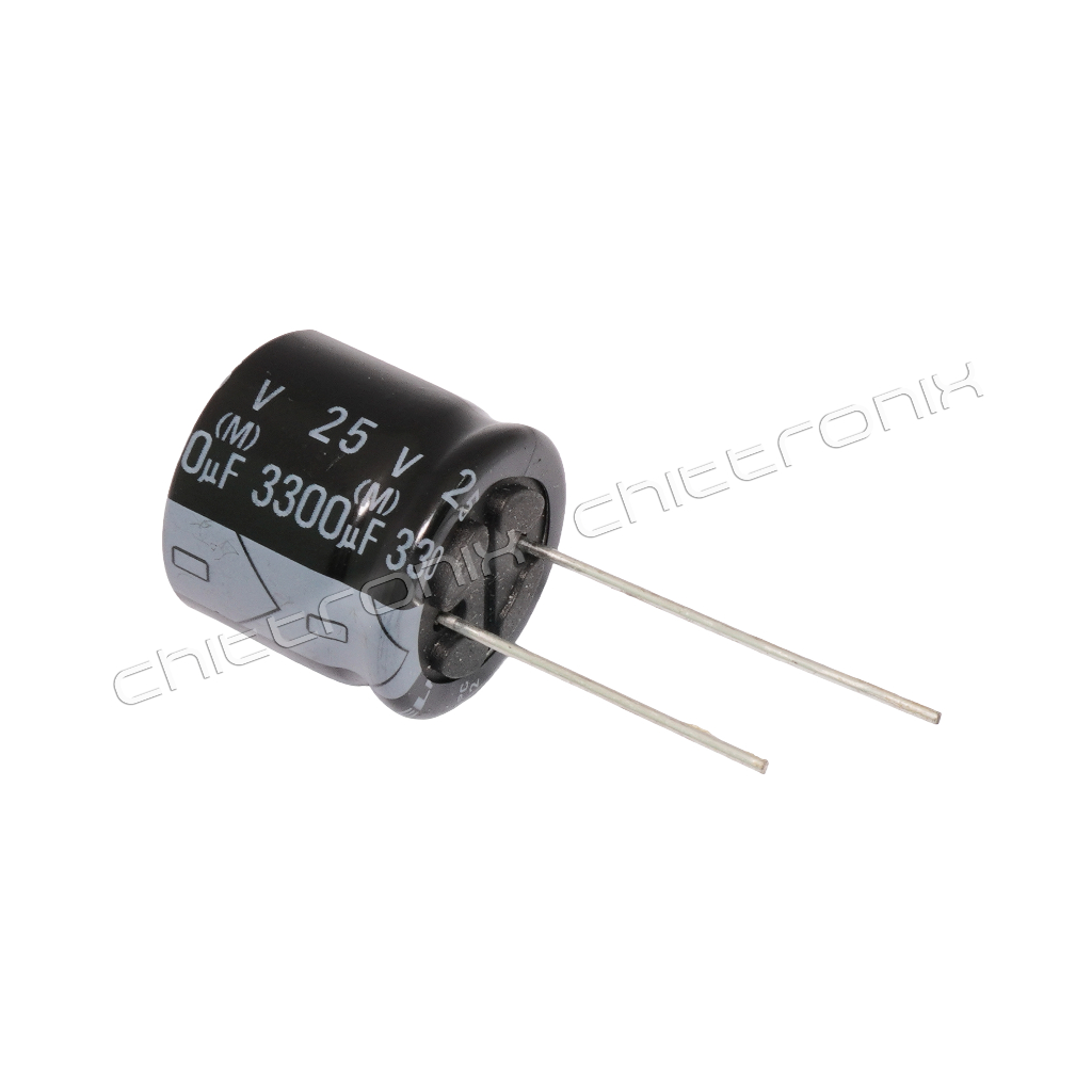 3300uF 25V 105°C Capacitor คาปาซิเตอร์ C ตัวเก็บประจุ ขนาด 18x16 mm. ยี่ห้อ ELNA