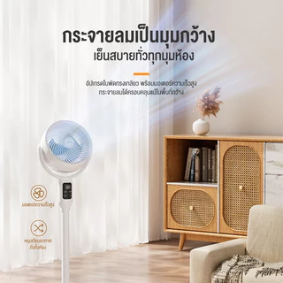 Haier Smart Air Circulation Fan พัดลมหมุนเวียนอากาศ 3D อัจฉริยะ พัดลมตั้งพื้น รุ่น HSF-ED1823