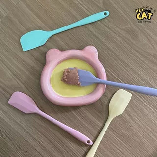 Heycat ช้อนตักอาหารเปียก ไม้พายซิลิโคน ช้อนอาหารแมว ขนาดใหญ่ ทำจากซิลิโคน Food Grade
