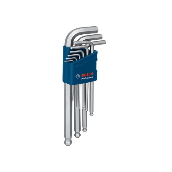 BOSCH ชุดกุญแจขันหกเหลี่ยม 9 ชิ้น รุ่น : 1600A01TH5