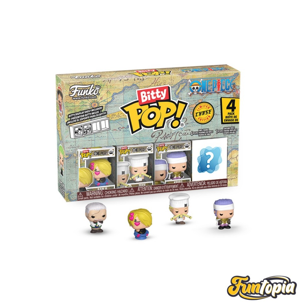 Funko Bitty POP! (86894) - Sanji, Zeff, Krieg Bitty POP!: One Piece (Pack 4)