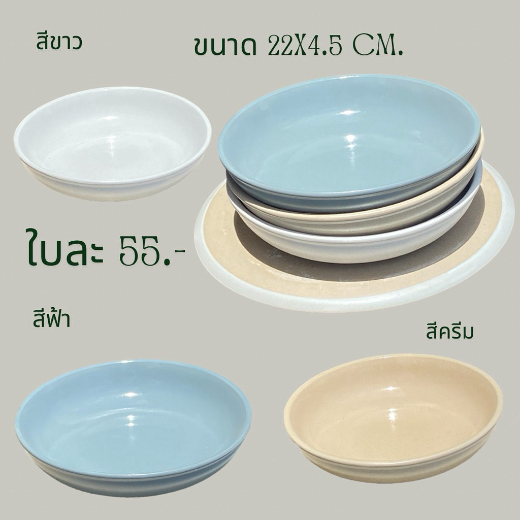 ชามใส่สลัดสปาเก็ตตี้ขอบโค้ง