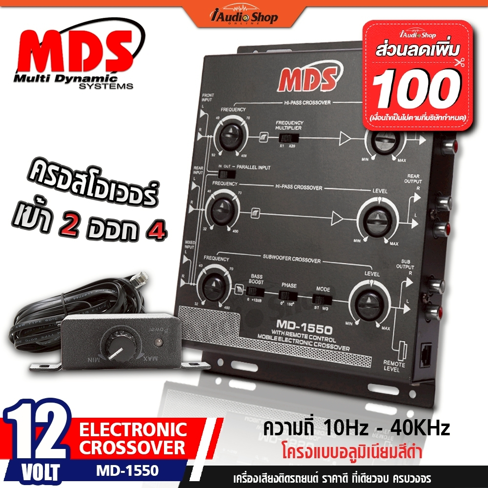❌ลดเพิ่ม100❌ MDS ครอส คลอส ครอสโอเวอร์ คลอสโอเวอร์ เข้า2 ออก4 ครอสโอเวอร์รถ MD-1550 iaudioshop