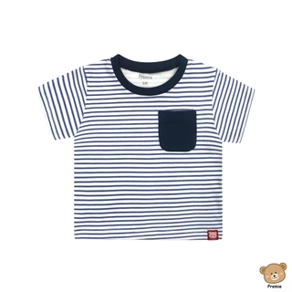 (Premie) Cuddly Cub เสื้อแขนสั้นสำหรับเด็กเล็ก ผู้หญิง ผู้ชาย ลายริ้ว สำหรับใส่ไปเที่ยว ใส่อยู่บ้าน