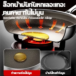 💥รับประกัน 10ปี💥กระทะสแตนเลส กระทะรังผึ้ง 316 นำเข้าจากเยอรมัน ขนาด 24-30 ซม ใช้ได้กับทุกเตาทุก กระทะรังผึ้งสแตนเลส