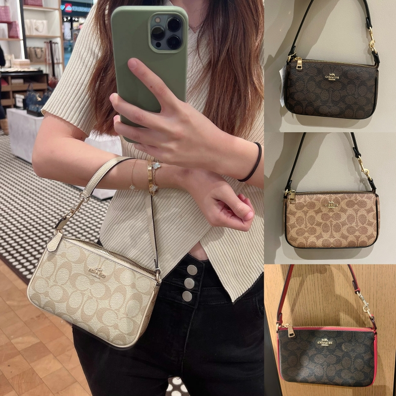 💚แท้💯💚COACH NOLITA 19 IN SIGNATURE CANVAS กระเป๋าถือสตรีมีซิป