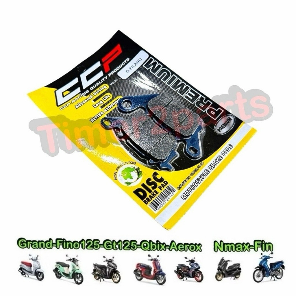 ผ้าเบรคหน้า Grand Nmax Aerox Fino125 ตรงรุ่น มอเตอร์ไซค์ อย่างดี CCP