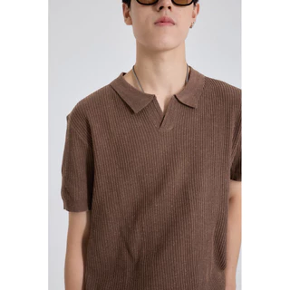 (ส่งด่วน กทม 4 ชม.) SLURBOYY Summer Premium Knit Polo เสื้อไหมพรมคอปก ลายทาง (SB0842)