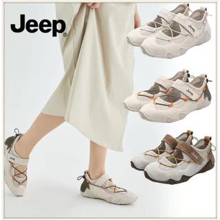 🇹🇭พร้อมส่ง🇹🇭JEEP รองเท้าแมรี่เจนผู้หญิง รุ่นใหม่ ระบายอากาศดี ไม่อับเท้า น้ำหนักเบา รองเท้าผ้าใบตาข่ายแฟชั่น