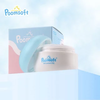 Poomsoft ครีมทาหน้าเด็ก ออร์แกนิก 50g ผ่อนคลายและให้ความชุ่มชื้น สูตรอ่อนโยน Baby Face Cream