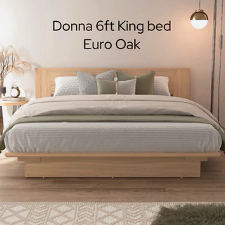 Tomato Home เตียง 6ฟุต รุ่น Donna King bed เตียงไม้ | เตียงมินิมอล Chic สวยหรู| รับนนได้ 300โล