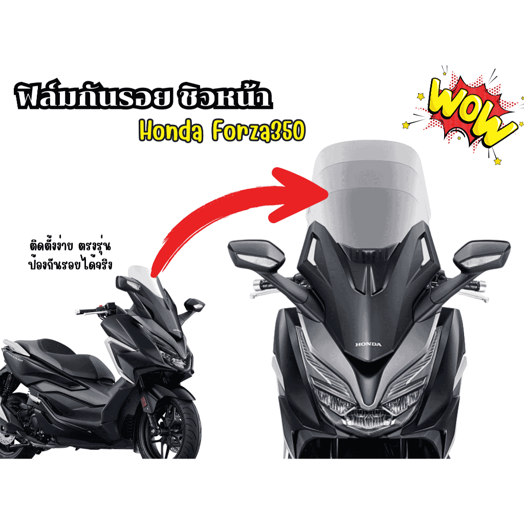 ฟืล์มกันรอยชิวหน้า Honda Forza350(2020-2025)