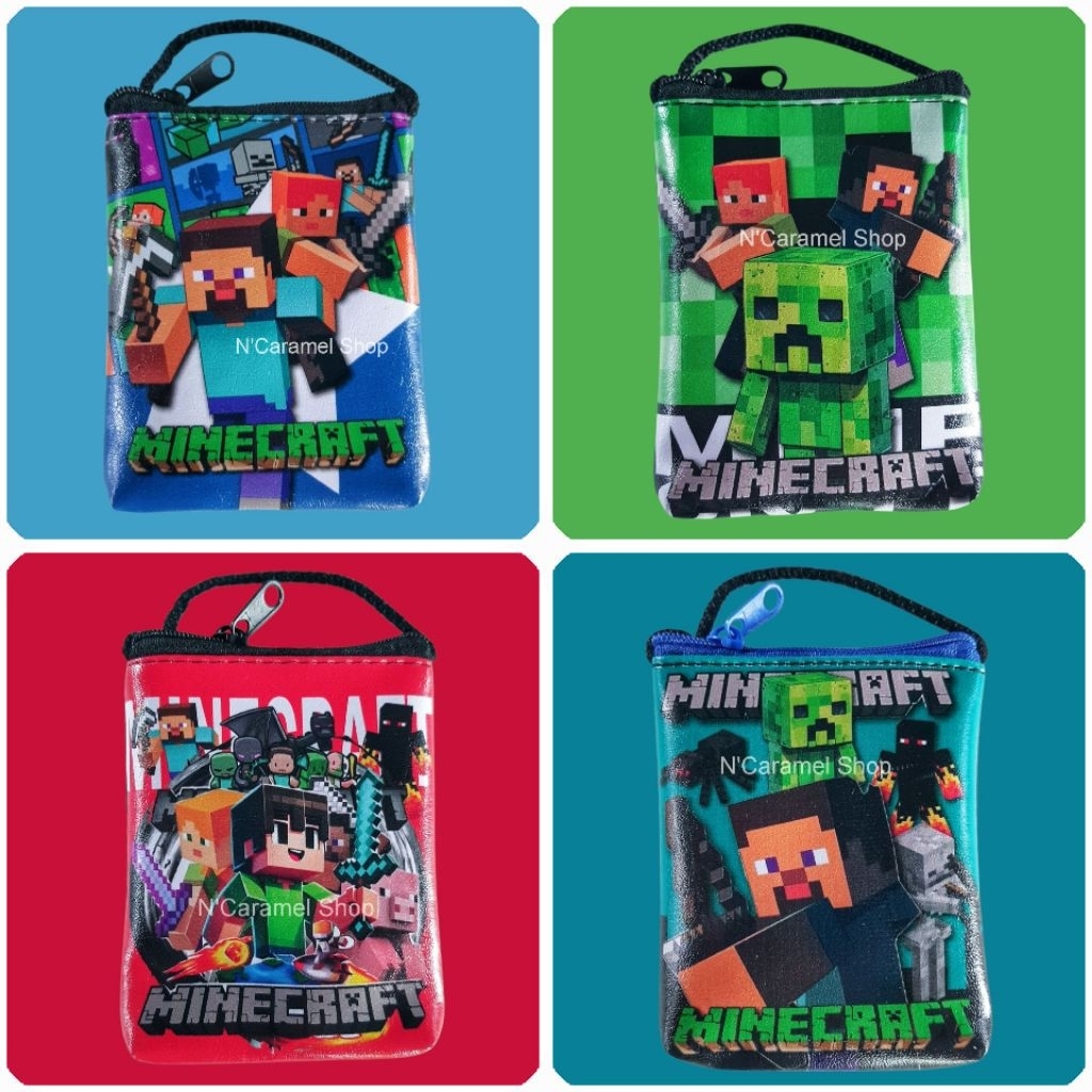กระเป๋าคล้องคอเด็ก สินค้าเข้าใหม่ ลาย MINECRAFT สินค้าพร้อมส่ง