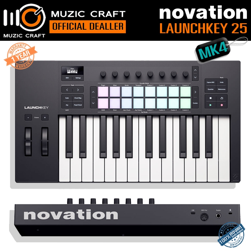 Novation Launchkey 25 MK4 *ของแท้รับประกัน 1ปี* USB MIDI Keyboard Controller, มิดิ คีย์บอร์ด คอนโทรล