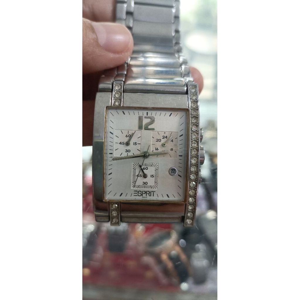 นาฬิกาผู้หญิงมือสองEspritระบบถ่าน