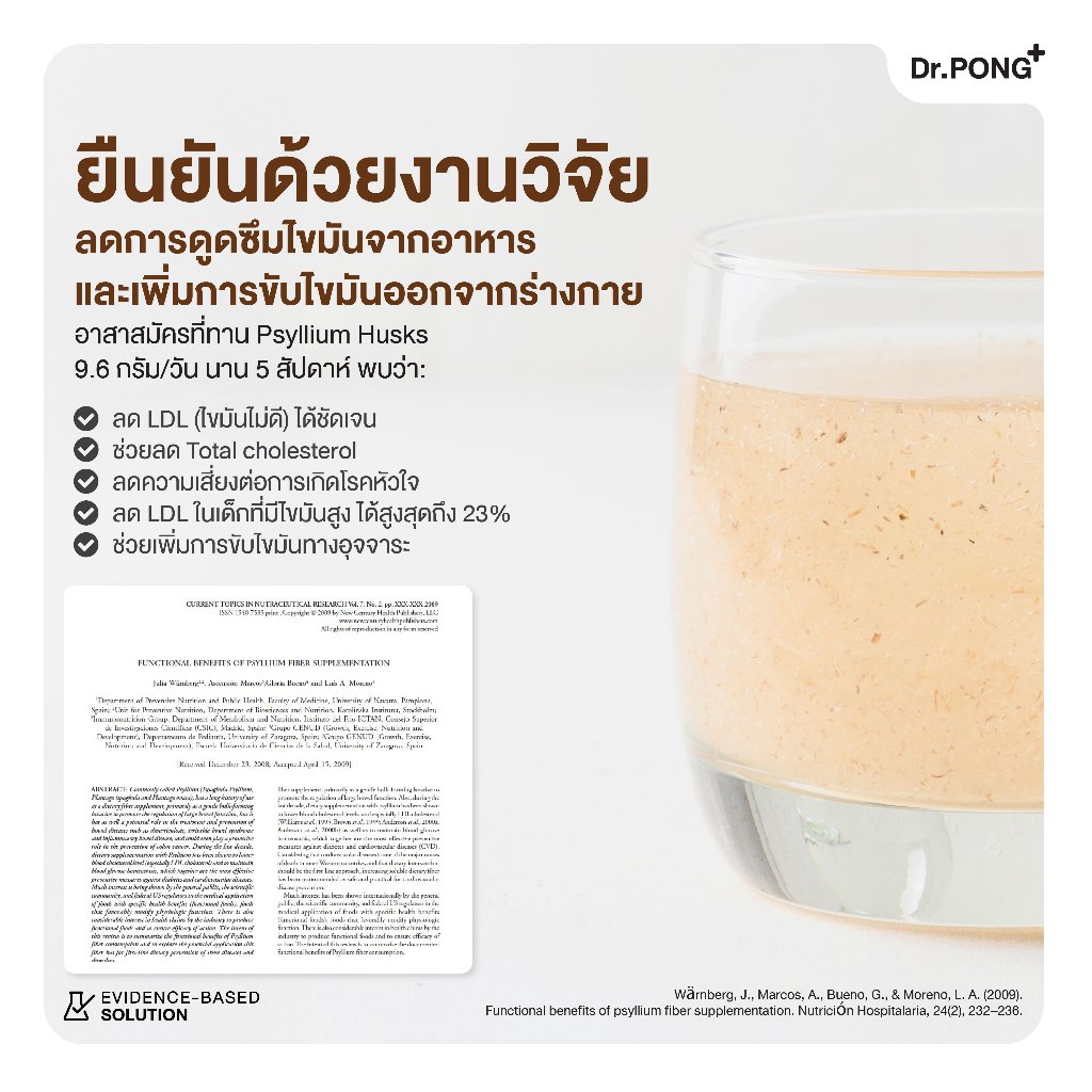 Dr.PONG Psyllium Husks Daily Fiber ไซเลียมฮัสก์ ขับถ่ายดี แก้ท้องผูก คุมหิว อิ่มนาน - รูปที่ 3